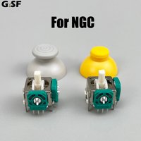 GSF For GameCube NGC Controller L+R 3D Analog Joysticks Replacement with Thumbstick Thumb stick Cap parts