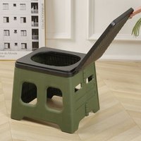 1PCS Portable Foldable Toilet for Outdoor Camping Car Travel - Collapsible Plastic Commode with Storage Bag Lightweight Potty