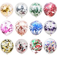 10/20pcs Gold Confetti Balloons 12inch Black Gold Glitter Clear Transparent Balloon Wedding Graduation Birthday Party Decoration