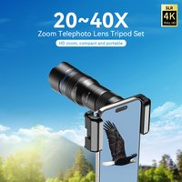 APEXEL Neues Verbessertes Optionales HD 20x-40x Zoom-Teleskop-Teleobjektiv für Kamera-Handys, kompatibel mit Samsung, iPhone, Xiaomi und allen Smartphones.