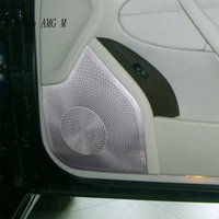 Autocollants de réparation de grille de couverture de haut-parleur audio de porte intérieure de voiture, garniture pour Mercedes Benz classe C W203 2002-2006, accessoires