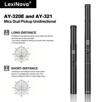 Shotgun Condenser Microphone Professional Dual-Mode for Interview Outdoor Recording Vlog Filmmaking Video Shooting Tubular Mic