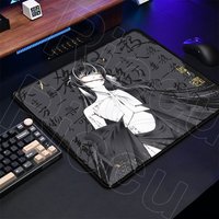 45x40CM Natural Rubber Non-slip Mouse Pad Kawaii Anime Girl Speed Keyboard Carpet Laptop Gamer Professional FPS Portable Deskmat