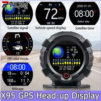 X95 Head Up Display for GPS HUD Vehicle Speed Display Inclinometer Universal Easy Install Speedometer Slope Meter MPH/KMH