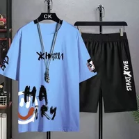Suits for men 2026 Summer men's clothing Fashion tracksuits Casual T-shirt + Shorts Basketball Set sportswear Trend Man Sets