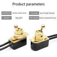 On/Off Prewired Standard Toggle Switch With Wire Cable AC 250V 6A MT-2021 SPST Contacts Switch Electrical Equipment