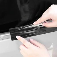 Car Vinyl Wrap Strip Tape Gloss Black Wrap Foil Kit Anti Scratch Window Door Protection Film 3/5cm*10M Car Accessories