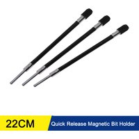 Flexible Shaft Electric Drill Hex Screwdriver Bit 1/4 Inch Hex Shank Long Quick Release Magnetic Bit Holder, Extension Rod 220mm