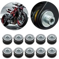 6mm Motorcycle Rubber Grommet Kit Fairing Bolt Cushion Washer Steel Bushing Spacer for Honda Suzuki ATV Accessories