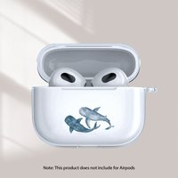 Dolphin pattern headphone cover for AirPods Pro2/Pro3/Pro anti drop headphone cover for AirPods 4/3/1/2 shock-absorbing
