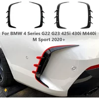 2pcs Air Vent Cover Side Splitter For BMW 4 Series G22 G23 425i 430i M440i M Sport 2020+ Rear Bumper Spoiler Sticker Body Kit image 4