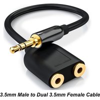3.5mm Audio Splitter Extension Cable Stereo Y Splitter Hi-Fi Sound Headphone Converter 3.5mm Male to 2 Jack 3.5mm Female Spliter