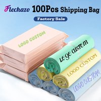 Express Bag 100Pcs Custom Poly Mailer With Logo Self Seal Plastic Shipping Bags Logo Personalized Packaging Bags For Business