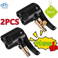 2/1PC Bicycle Air Nozzle Brass Portable Inflatable Pump Bike Tire Air Chuck Pump Valve Connector Adapter Tyre Wheel Valve Parts