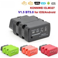 KONNWEI KW902 ELM327 V1.5 OBD2 Scanner Bluetooth 5.0 for IOS Android ODB2 OBD 2 Auto Car Diagnostic Tools PK Vgate