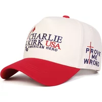 Unisex CHARLIE KIRK USA Letter Embroidery Baseball Caps Spring Autumn Outdoor Adjustable Casual Hats Sunscreen Hat Sports Cap