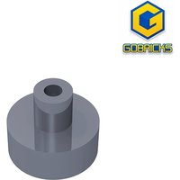 Gobricks 10PCS Plate Brick 20482 Tile Round 1 x 1 with Bar and Pin Holder For Building Blocks Parts Educational Creative Toys