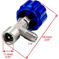 1/4'' R1234yf Refrigerant Can Tap Dispensing Valve Gas Bottle Opener Refrigerant Tank Adapters for Cars Air Conditioning Systems
