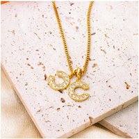 Popular Letter Necklace for Women Stainless Steel C Shaped Pendant Necklaces Light Luxury Women's Wedding Fashion Jewelry Gifts