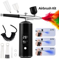 Portable Airbrush Mini Air Compressor Kit Paint Spray Gun For Nail Art Tattoo Craft Cake Pastry Painting Face Hydrating Sprayer