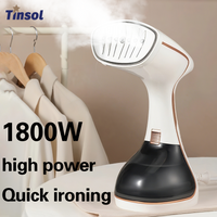 1800 W Handdampfbügeleisen zum Aufhängen, Touchscreen-Steuerung, 15 Sekunden schnelles Vorheizen, 320 ml, tragbarer kleiner Stoff-Kleidungsdampfer für zu Hause