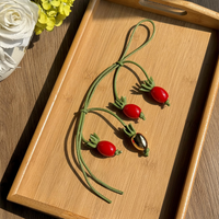 Bag Charm Exquisite Fruit Tomato String Pendant For Woman Luxury All-match Cute Backpack Pendant Bag Accessories