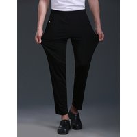 Black Kitchen Chef Work Pants Loose Fit Restaurant Uniform Pants Hotel Service Staff Working Clothes Kitchen Elastic Trousers