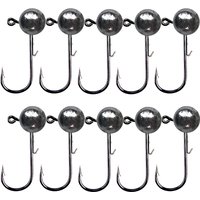 10 Stück Jig-Head-Angelhaken 3,5g 5g 7g 10g 14g Runder Kugel-Jig-Head-Haken Unfänglicher Angelhaken Weichwurm-Angelzubehör