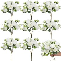 1/2Pcs Rose Artificial Flowers Bouquet Silk Fake Flower for Home Table Center Decor Wedding Brides Decoration Vase Accessories