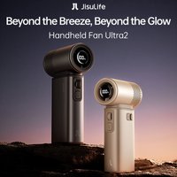 JISULIFE Handheld Fan Ultra 2, Powerful Turbo Jet Fan, 100 Speeds, 9000mAh Rechargeable Battery, LED Display, Outdoor Camping image 4