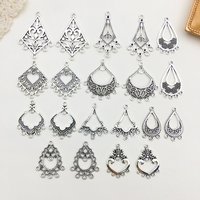 10pcs Antique Color Porous Round Chandelier Connector Charms For DIY Earring Making DIY Jewelry Making Findings Accessories