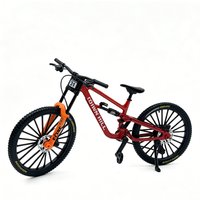 AliExpress NONE 1:8Scale Alloy Downhill Mountain Bike Model, Realistic Full Suspension Bicycle Replica with Movable Wheels, Mini Diecast Bike To