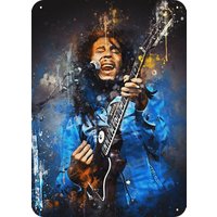 Legendary Guitarist Bob Metal Tin Sign ; Wall Decor