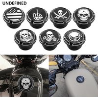 Skull Fuel Tank Cap Vented Oil Gas Caps for Harley Touring Road King Street Glide Electra Glide Softail Dyna FXD 1996-2022