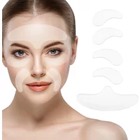 5Pcs Reusable Silicone Patches Anti Rimpel Pads Silicone Wrinkle Removal Sticker Face Forehead Neck Eye Sticker Pad Lifting Care