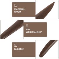 Blackwood Chinese Style Letter Opener, 25cm Ebony Wood Willow Leaf Paper Cutter, Vintage Envelope Opener for Office Home