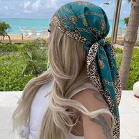 Women's Bohemian Vintage Leopard Print Bandana Square Scarf Headscarf Suitable Daily Wear Beach Vacations Back-to-school Season
