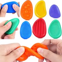 Fidget Toys Adults Sensory Silicone Stone 6 Pack Textured for Autism Kids Calming Down Fidget Stress Relief Toys