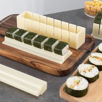 Plastic Sushi Maker Kit Anti-stick Round Square Heart Sushi Making Tools DIY Multifunctional Cake Roll Mold Kitchen Accessories