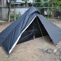 Durable Trekking Pole Tent, 2 Person Ultralight pyramid Tent, Trekker Tent, Outdoor Camping, 1.5kg Including All Seasons