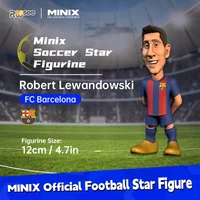 MINIX Robert Lewandowski 12cm FC Barcelona Football Player Doll La Liga Soccer Toy Birthday Gift for Boys Fans Collection Orname