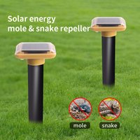 Répulsif solaire vibrant anti-serpents et anti-taupe pour jardin et ferme, étanche IP66