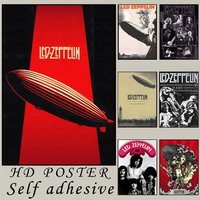 Cool Rock band the L-led zeppelin Poster Room Wall Art Decor Waterproof Stickers For Home Bar Bedroom Decoration