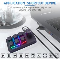 TISHRIC 3/4/6 Keys Mini Macro Mechanical Keyboard DIY Portable Hotswap Keypad USB RGB Gaming Custom Programming For PS Music