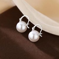 Trendy products 925 Sterling Silver earring for Women White Pearl 18k Gold romantic Hook Engagement Party Jewelry Holiday gifts