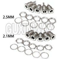 5PCS DC099 5.5 mm x 2.1mm DC Power Jack Socket Female Panel Mount Connector Metal DC-099 Open Hole 11MM 5.5*2.1 5.5*2.5