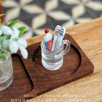 1: 12 Dollhouse Accessories Miniature Food and Play Scene Model Mini Toothpaste Toothbrush+Water Cup Combination Set