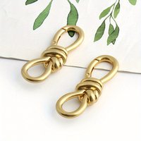 NEW Women's Tote Bag Metal Twist Knot Spring Ring Lobster Buckle Shoulder Bag Shoes Clothes Knot Decoration Keychain