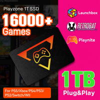 PlayZone 1TB External Emulator Game SSD Built-in 16000 Retro&AAA Games Portable Game Hard Drive For Xbox/Switch/PS4/PS3/NGC/WII