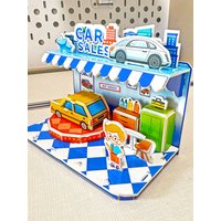 Cartoon Cardboard Jigsaw Puzzle 3D Paper House Model Building Kits DIY Toys for Kids Games Educational Toys Gifts